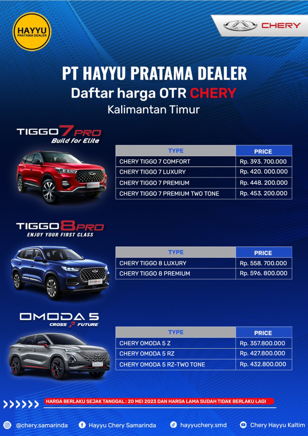 Pricelist Chery Samarinda